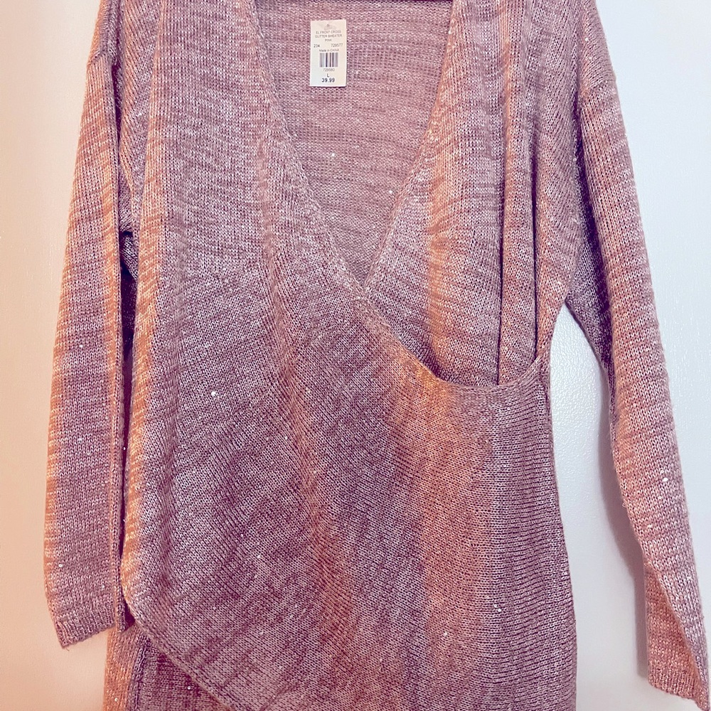 Dusty Rose Sweater with sequins detail